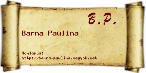 Barna Paulina névjegykártya